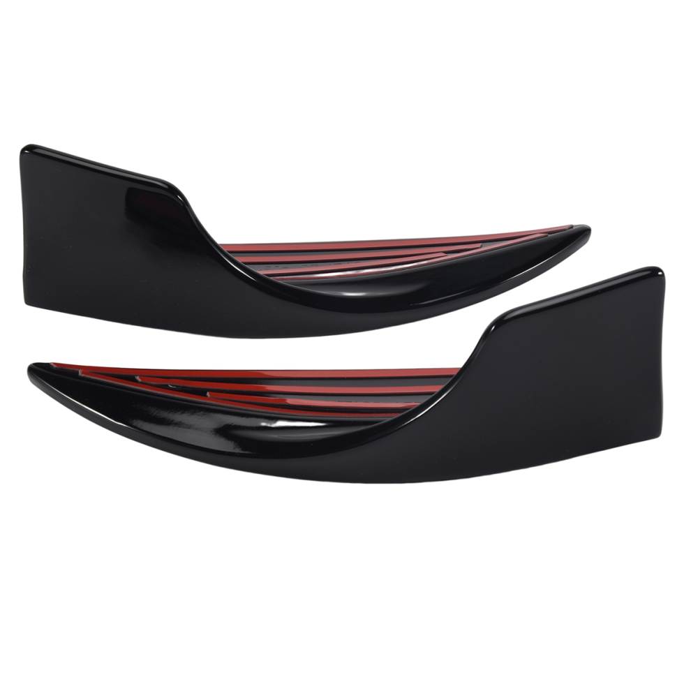 For - C-Class W206 C200 C260 C43 Front Bumper Lip Angle Diffuser Splitter Spoiler Black 4854152618363