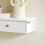 SoBuy Floating Shelf with 3 Drawers White 7