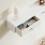 SoBuy Floating Shelf with 3 Drawers White 4