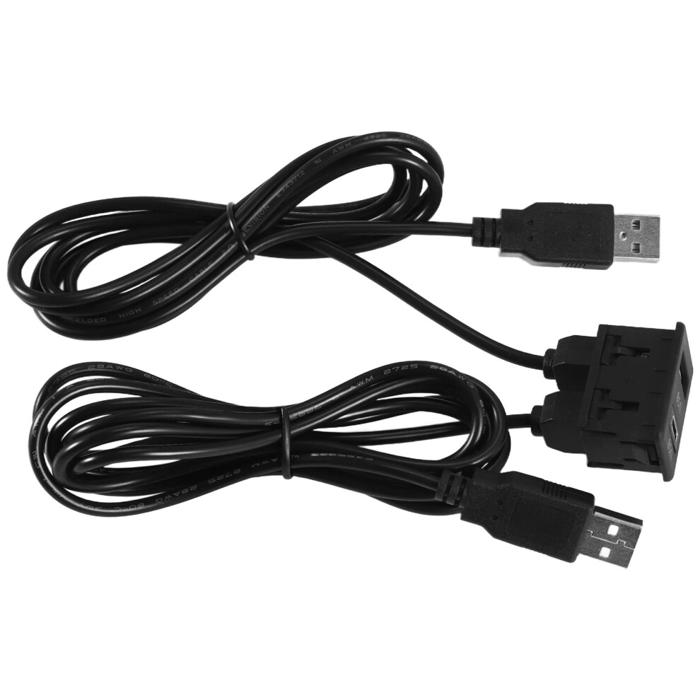 150Cm Car Dash Flush Mount 2 Usb Port Panel Auto Boat Dual Usb-Tapyc Extension Cable Adapter For 4854152630358