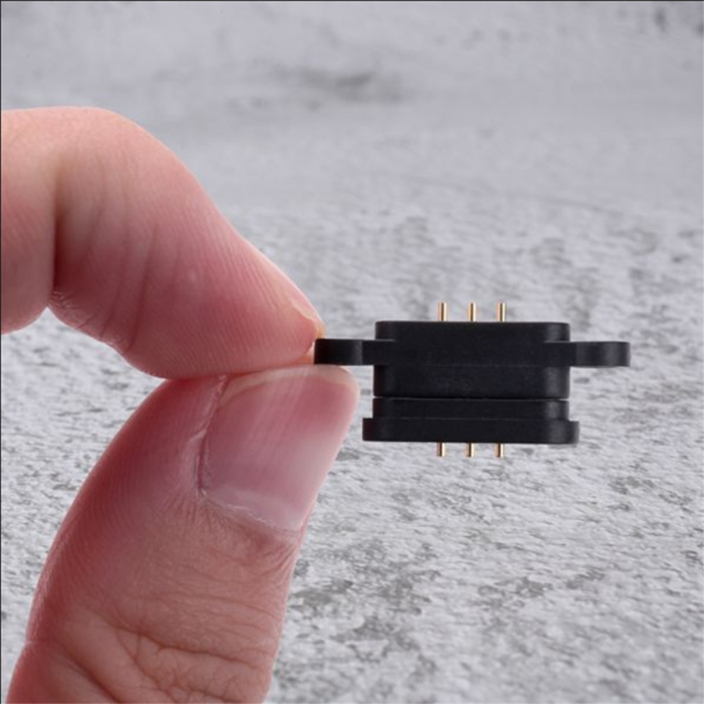 20Pairs 3Pin Spring Loaded Magnetic Pogo Pin Connector 3 Positions Magnets Pitch 2.3Mm Through Holes Male Female Probe 4854152640067