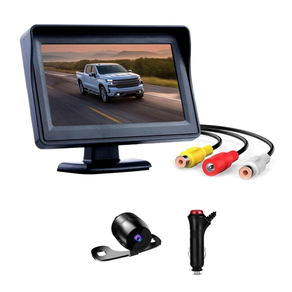 Backup Camera With 4.3 Inch Monitor, Night Vision Waterproof Plug And Play Reverse Rear View System For Car Truck 4851371724141
