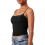 Women'S Lace Camisole Square Neck Sleeveless Spaghetti Strap Basic Tank Top Black L 3