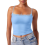 Women'S Lace Camisole Square Neck Sleeveless Spaghetti Strap Basic Tank Top M 4