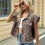 Women'S Solid & Leopard Print Button Down Wood Cuff Denim Vest Casual Chic Flap Pockets Decor Outerwear XL 9
