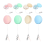 Macaron Cell Phone Wipe Screen Cleaning Eyeglass Lens Camera Tool Pendant,Set B 10
