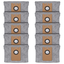 10 Pcs Dust Bags for RoboVac L35 Hybrid LR30 LR20 Auto-Empty Station, with Activated Carbon Fabric