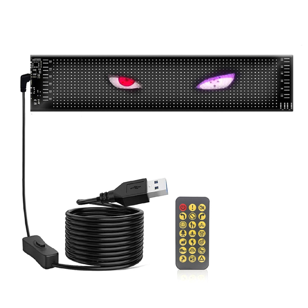 Led Car Flexible Screen Usb 5V Matrix Pixel Panel Rgb Pattern Graffiti Scrolling Text Animation Display With App 16X64 Light 4851371789362