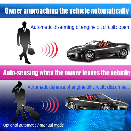 Car Smart Induction Remote Control Anti-Theft System Pump Relay Universal Concealed Lock Immobilizer 2