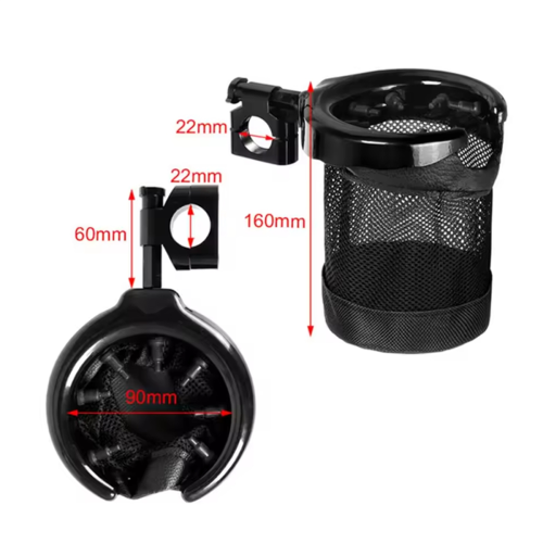 Motorcycle Cup Holder Bottle Stand Adapter Drink Fits for Handlebars 22mm 2
