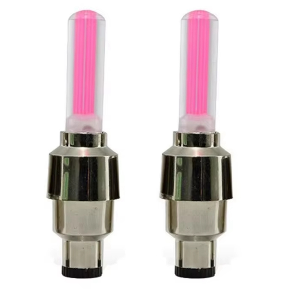 2Pcs Neon Bike Spoke S Bicycle Led Tire Valve Cap Flash Wheel Accessories D Light 4852689487971