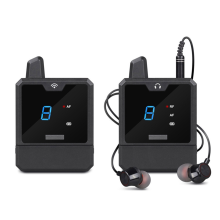 UHF IEM Wireless in-Ear Monitor System Audio-Mini Rechargeable for Music Audio Monitoring Live Broadcast