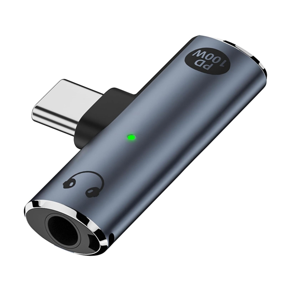 Usb C To Audio Jack Adapter With 100W Fast Charging,2-In-1 3.5Mm Female Headphone For Type Interface Series,A 4852689492012