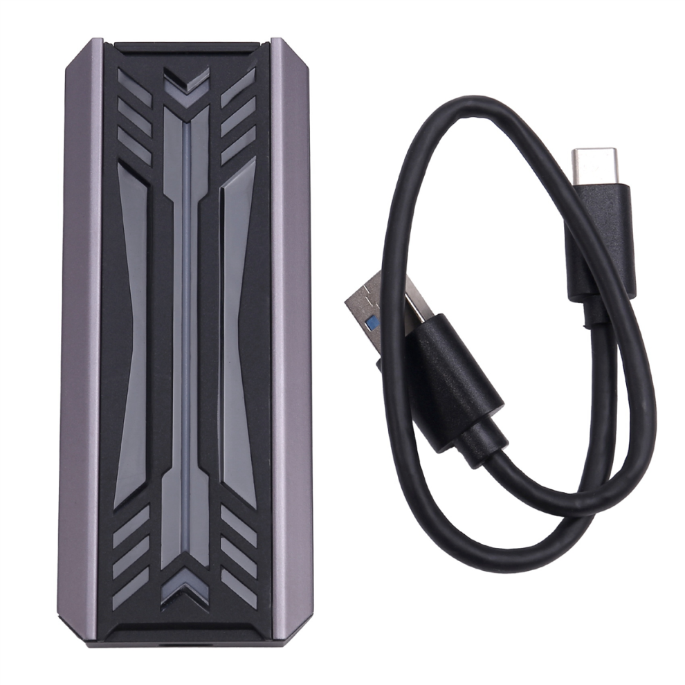 Dual Protocol Ssd Nvme M2 Hard Drive Enclosure Rgb Aluminum M.2 To Usb3.1 Gen1 5Gbps Gen2 10Gbps Type C Ngff Case 4852689400567