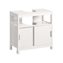 SoBuy ντουλάπι μπάνιου FRG128-II-W λευκό με 2 συρταρικές πόρτες