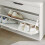 SoBuy Folding Shoe Bench with Seat, White 7