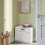 SoBuy Folding Shoe Bench with Seat, White 14