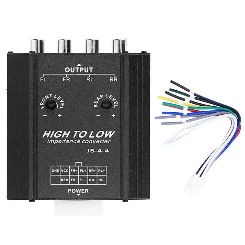 12V 4 Channel Car Audio Converter For High To Low Line Stereo Radio Speaker Frequency Filter 4852689498977
