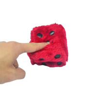 2Pcs Plush Hanging Dice Car Pendant, 8x8x8cm with 40cm Rope