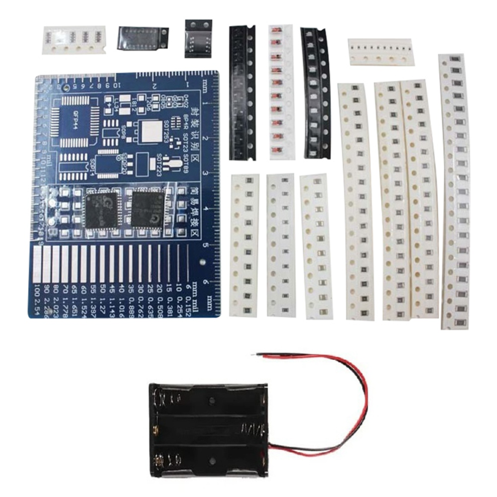 Smd Component Welding Practice Board Diy Kit Skill Training Led Transistor Set 4852689405388