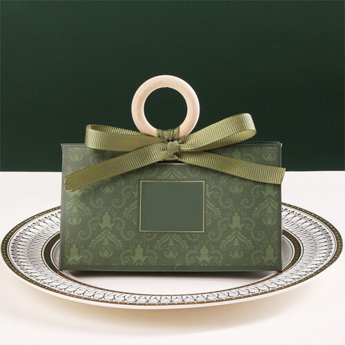 5 cajas de dulces para boda con asa - recuerdo de papel