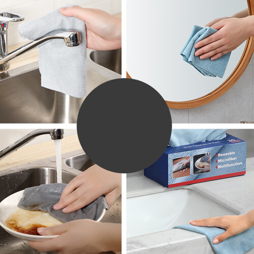 Paños desechables de microfibra con caja dispensadora 2