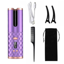 USB Automatic Curling Iron Cordless Auto Hair Curler Wireless Silky Curls Fast Heating Portable