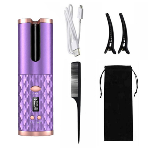 USB Automatic Curling Iron Cordless Auto Hair Curler Wireless Silky Curls Fast Heating Portable 1