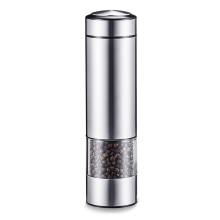 Electric Pepper Grinder, Automatic Mill Stainless Steel Battery Operated Salt Grinder Refillable