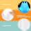 Halloween Hanging Light up Ghost with Spooky Blue LED Light, 47” White Hanging Ghosts 2