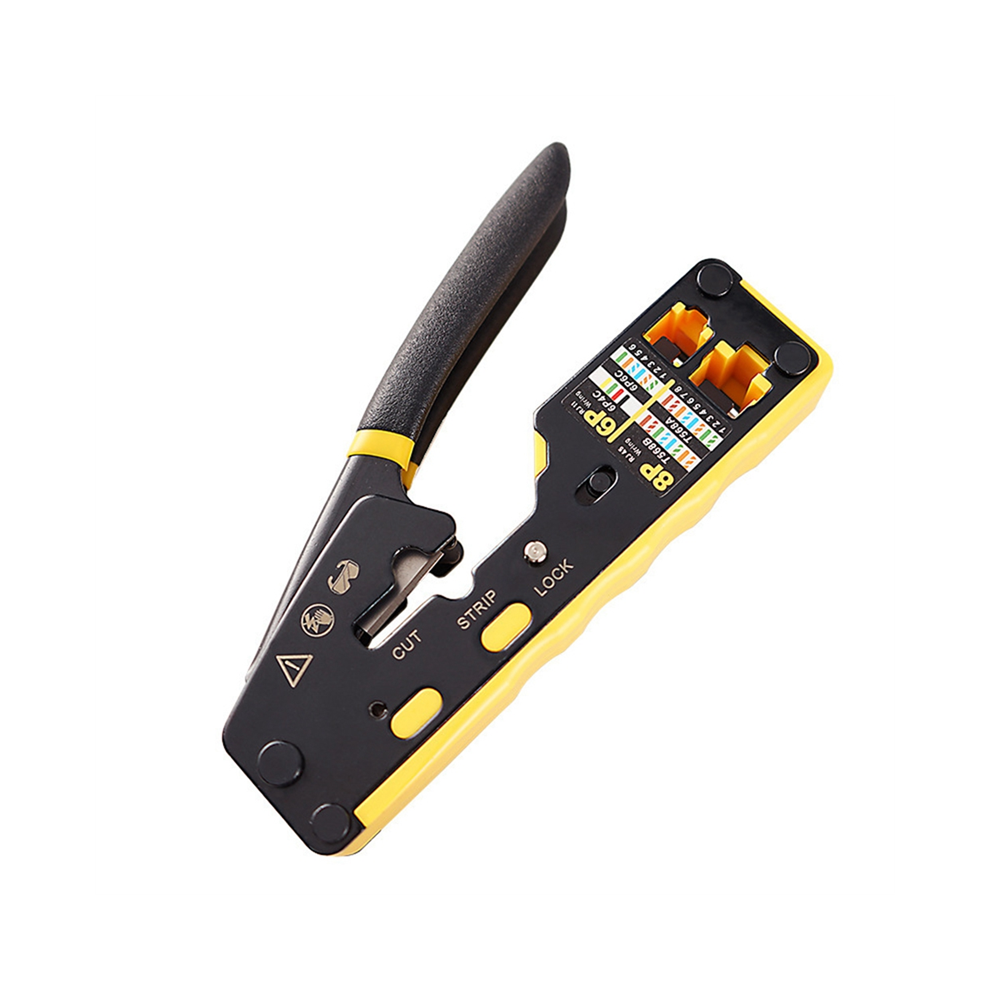 Rj45 Pass Through Crimp Tool For Cat5 Cat6 Modular Connector Ethernet 8P 6P Crimper 4852689424587