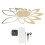 DIY Modern Gold Mirror Wall Clock Stickers, 15x15cm Home Decor 15