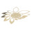 DIY Modern Gold Mirror Wall Clock Stickers, 15x15cm Home Decor 5