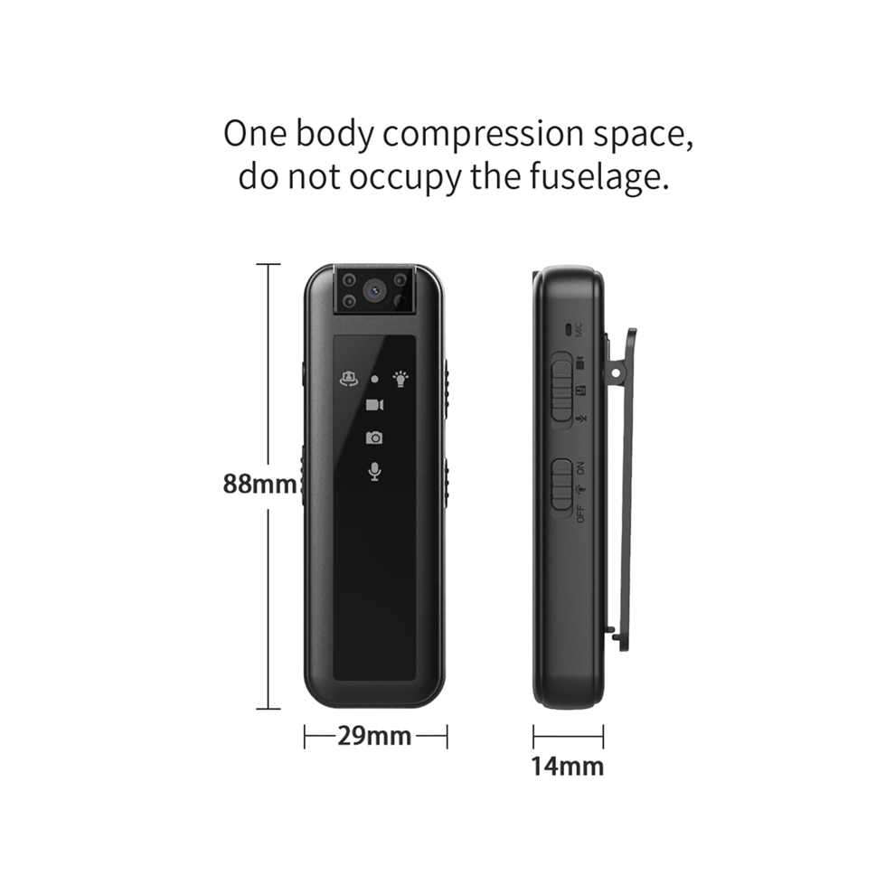 Hd1080p Infra Night Vision Mini Recorder Camera Wearable Car Dvr Home Pet Outdoor Body Red 4852689427045