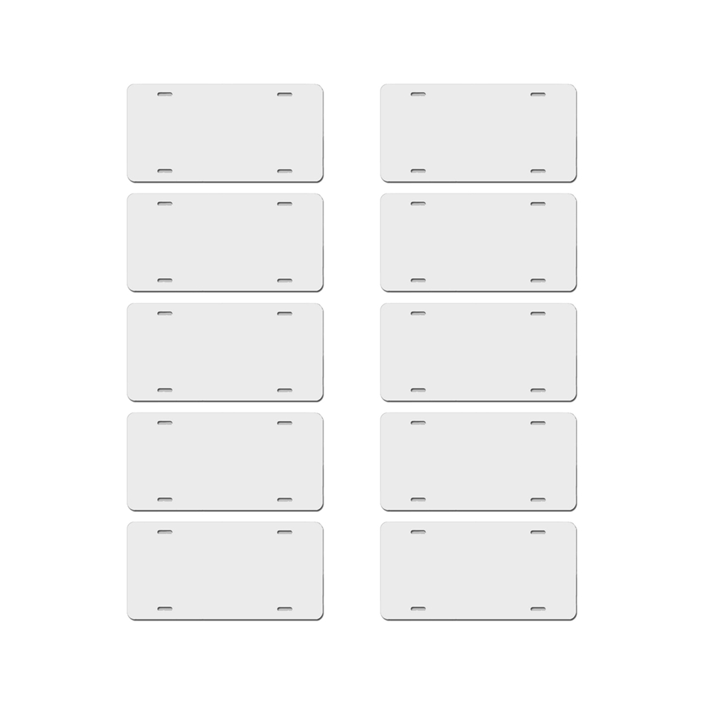 10Pcs Sublimation License Plate Blank Heat Thermal Transfer Sheet Car Tag For Decoration Custom,12X6in White 4852689425492