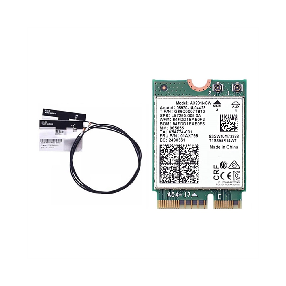 Ax201ngw Wifi Card With 2Xantenna 2.4 Ghz+5Ghz 6 3000Mbps M.2 Cnvio2 Bluetooth 5.1 Adapter For Win10 4852689432407