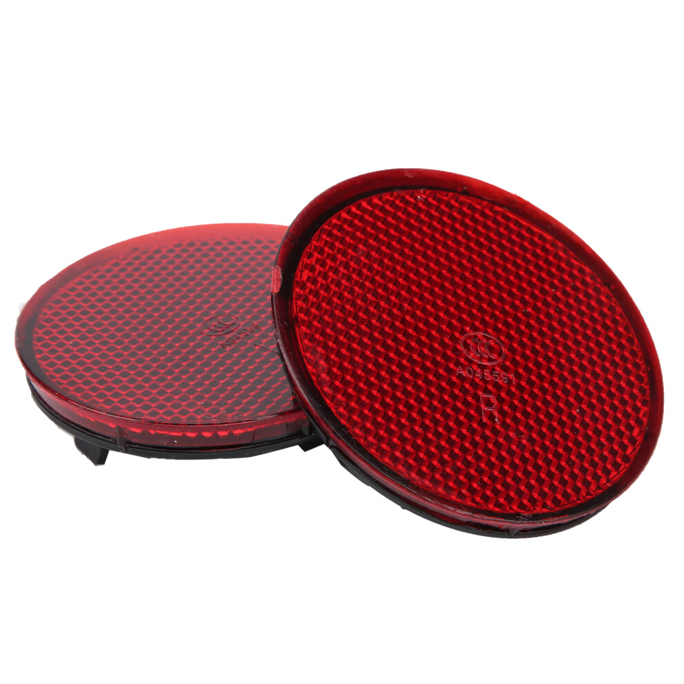 2Pcs Round Rear Bumper Reflectors For Nissan Qashqai 07-15 Red 6921333474211