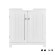 SoBuy Ντουλάπι μπάνιου Λευκό 60x60x29cm MDF