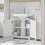 SoBuy Ντουλάπι μπάνιου Λευκό 60x60x29cm MDF 4