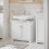 SoBuy Ντουλάπι μπάνιου Λευκό 60x60x29cm MDF 2