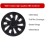 Model 3 Wheel Cover 18 Inch, Hub Cap Full Replacement Accessories for - Matte Black (Left) 6