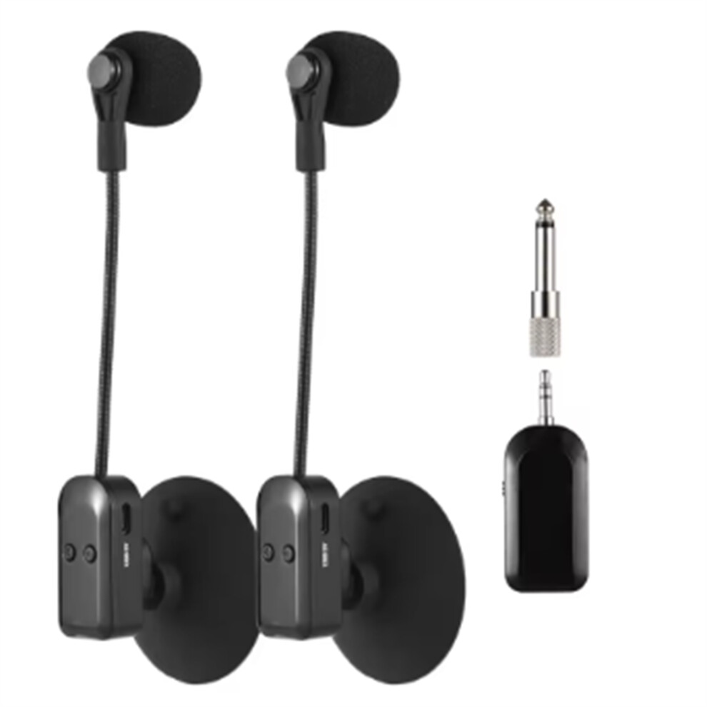 Saudism 2.4G Wireless Instrument Microphone Receiver With Detachable Suction Cup For Violin Cello Accordion Speakers