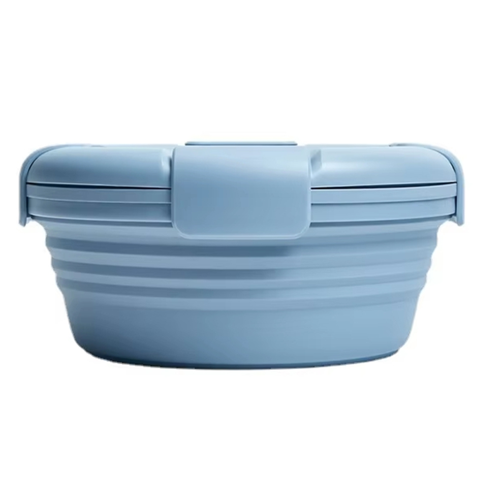 Saudism Silicone Folding Lunch Box, Portable Retractable Bowl For Travel,Instant Noodles Storage,Outdoor Picnic Food Container A