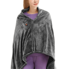 USB Electric Blanket Professional Grade Double Sided Flannel Heated Wearable Cover for Home and Office