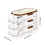 Double-Row Egg Storage Box Kitchen Refrigerator Side Door Transparent Rolling Rack,B 6