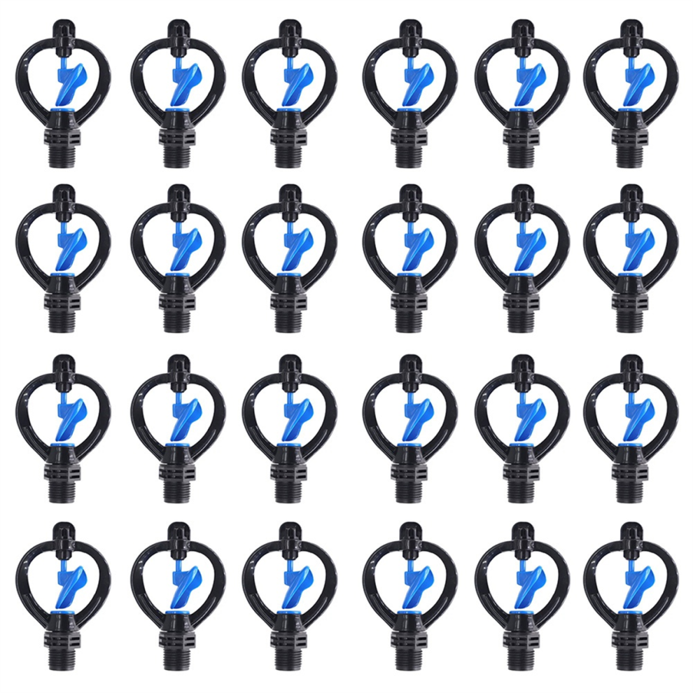 50Pcs G1/2 Butterfly Sprinkler Automatic External Wire Impeller Nozzle 360Degree Rotation Irrigation Saudism