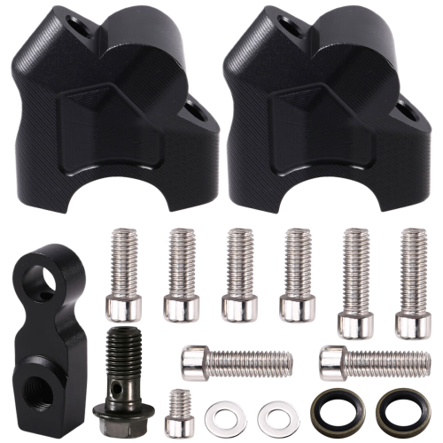 Motorcycle Accessories Handlebar Riser Drag Handle Bar Clamp Extend Adapter for 800MT 700MT 450MT Black 2