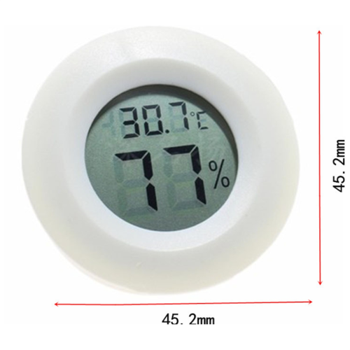 Mini LCD Digital Thermometer Hygrometer Round Temperature and Humidity Tester Sensor Probe for Freezer 10 Pcs 2