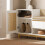 SoBuy πάγκος εισόδου FSR128-W λευκό-φυσικό 100x35x60cm 7