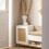SoBuy πάγκος εισόδου FSR128-W λευκό-φυσικό 100x35x60cm 6